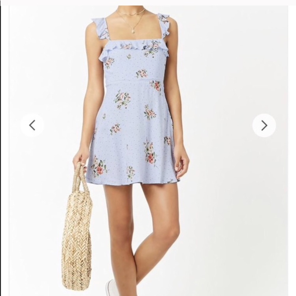 Forever 21 blue floral dress